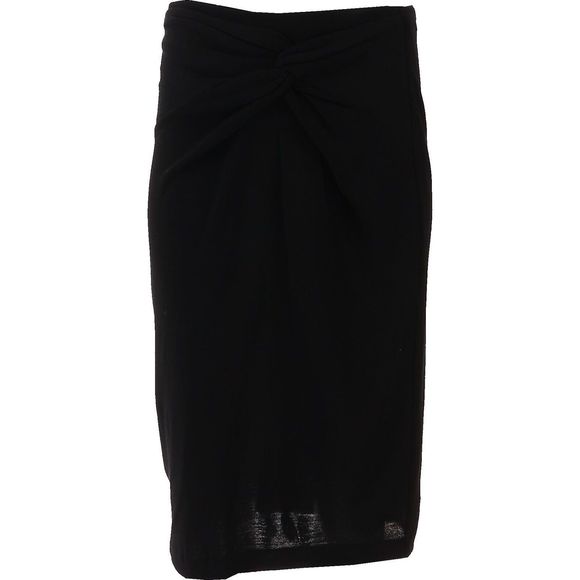 Michel Kors Twist Front Knee Length Pencil Skirt Black M 190049